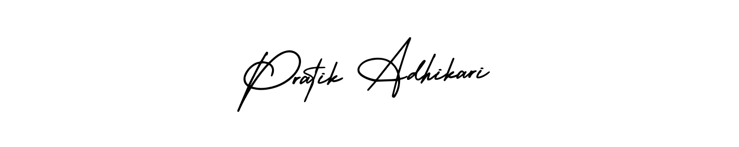 How to Draw Pratik Adhikari signature style? AmerikaSignatureDemo-Regular is a latest design signature styles for name Pratik Adhikari. Pratik Adhikari signature style 3 images and pictures png