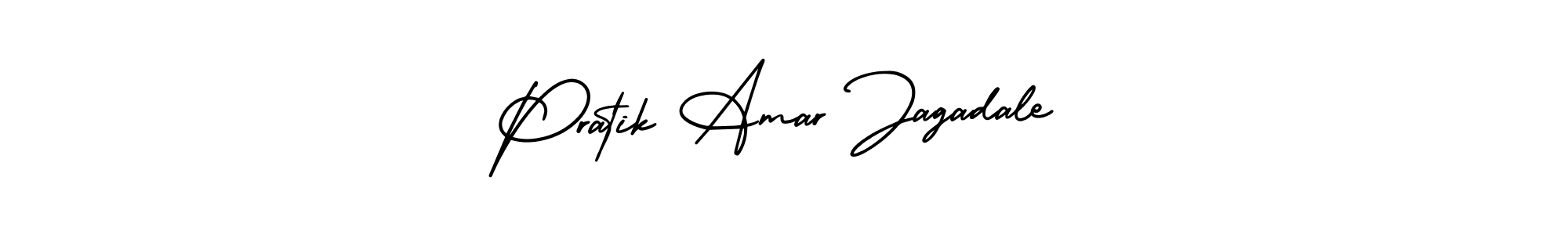 Make a beautiful signature design for name Pratik Amar Jagadale. With this signature (AmerikaSignatureDemo-Regular) style, you can create a handwritten signature for free. Pratik Amar Jagadale signature style 3 images and pictures png