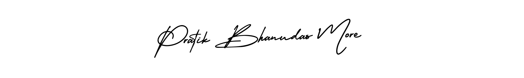 How to make Pratik Bhanudas More signature? AmerikaSignatureDemo-Regular is a professional autograph style. Create handwritten signature for Pratik Bhanudas More name. Pratik Bhanudas More signature style 3 images and pictures png