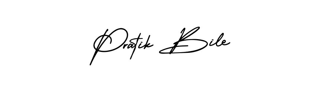 Make a beautiful signature design for name Pratik Bile. With this signature (AmerikaSignatureDemo-Regular) style, you can create a handwritten signature for free. Pratik Bile signature style 3 images and pictures png