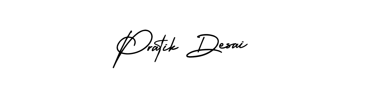 This is the best signature style for the Pratik Desai name. Also you like these signature font (AmerikaSignatureDemo-Regular). Mix name signature. Pratik Desai signature style 3 images and pictures png