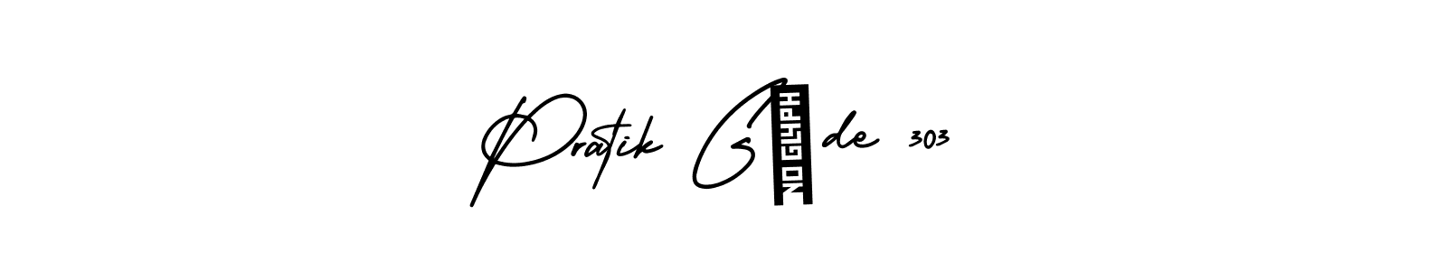 How to make Pratik Gàde 303 signature? AmerikaSignatureDemo-Regular is a professional autograph style. Create handwritten signature for Pratik Gàde 303 name. Pratik Gàde 303 signature style 3 images and pictures png