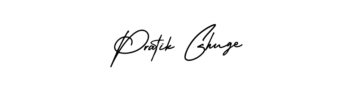 The best way (AmerikaSignatureDemo-Regular) to make a short signature is to pick only two or three words in your name. The name Pratik Ghuge include a total of six letters. For converting this name. Pratik Ghuge signature style 3 images and pictures png
