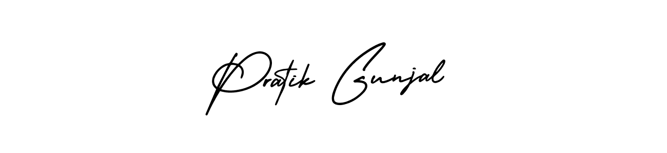 Make a beautiful signature design for name Pratik Gunjal. Use this online signature maker to create a handwritten signature for free. Pratik Gunjal signature style 3 images and pictures png