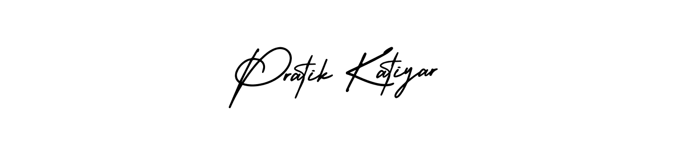 Create a beautiful signature design for name Pratik Katiyar. With this signature (AmerikaSignatureDemo-Regular) fonts, you can make a handwritten signature for free. Pratik Katiyar signature style 3 images and pictures png