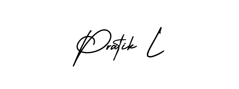 Create a beautiful signature design for name Pratik L. With this signature (AmerikaSignatureDemo-Regular) fonts, you can make a handwritten signature for free. Pratik L signature style 3 images and pictures png