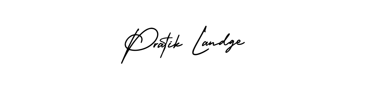 How to make Pratik Landge signature? AmerikaSignatureDemo-Regular is a professional autograph style. Create handwritten signature for Pratik Landge name. Pratik Landge signature style 3 images and pictures png