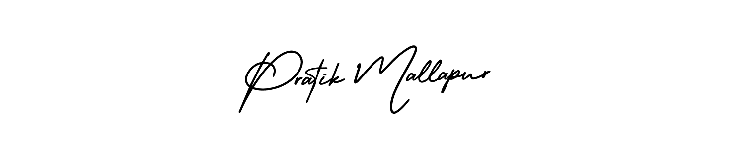 Create a beautiful signature design for name Pratik Mallapur. With this signature (AmerikaSignatureDemo-Regular) fonts, you can make a handwritten signature for free. Pratik Mallapur signature style 3 images and pictures png