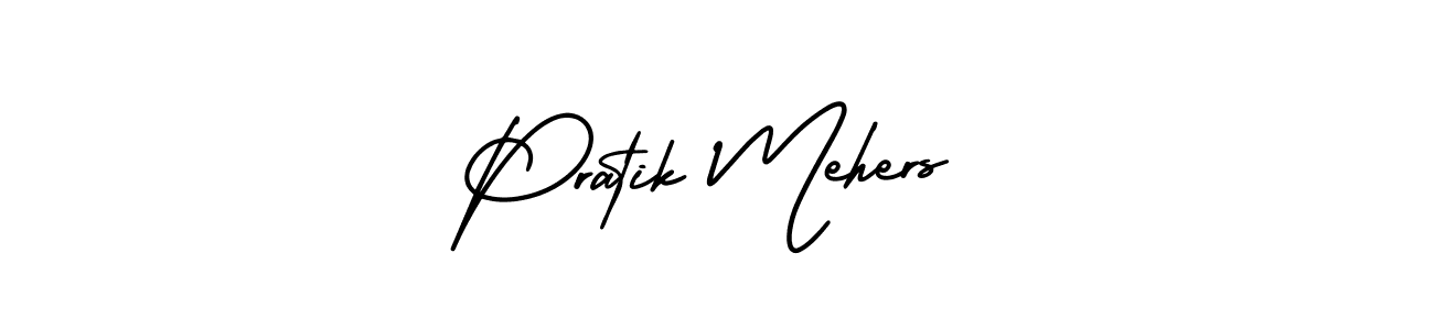 Make a beautiful signature design for name Pratik Mehers. With this signature (AmerikaSignatureDemo-Regular) style, you can create a handwritten signature for free. Pratik Mehers signature style 3 images and pictures png