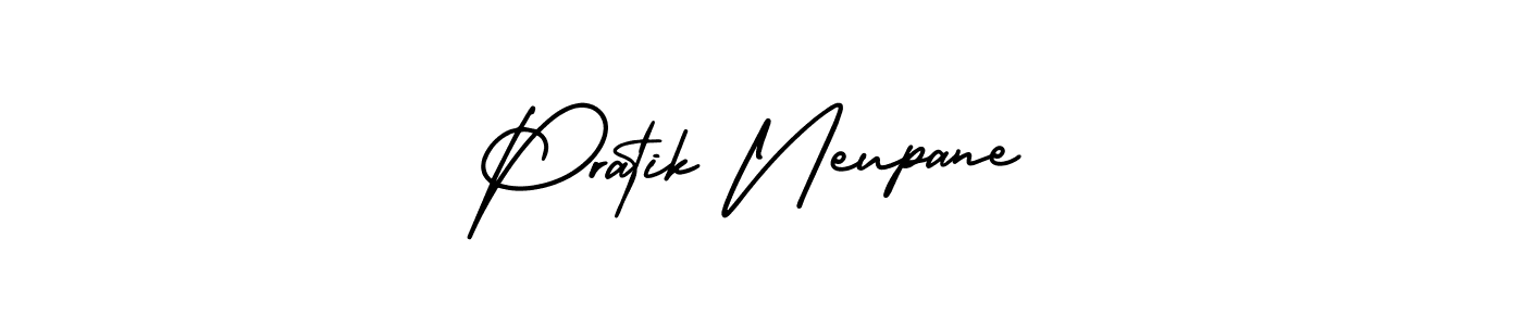 Pratik Neupane stylish signature style. Best Handwritten Sign (AmerikaSignatureDemo-Regular) for my name. Handwritten Signature Collection Ideas for my name Pratik Neupane. Pratik Neupane signature style 3 images and pictures png