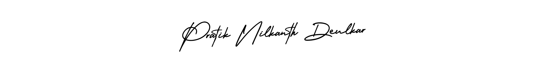 Design your own signature with our free online signature maker. With this signature software, you can create a handwritten (AmerikaSignatureDemo-Regular) signature for name Pratik Nilkanth Deulkar. Pratik Nilkanth Deulkar signature style 3 images and pictures png