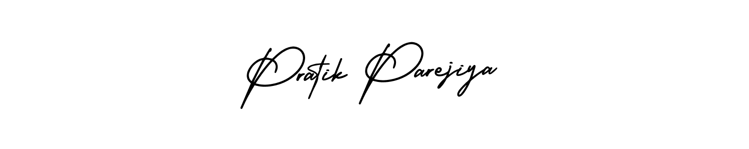 Also You can easily find your signature by using the search form. We will create Pratik Parejiya name handwritten signature images for you free of cost using AmerikaSignatureDemo-Regular sign style. Pratik Parejiya signature style 3 images and pictures png