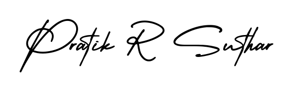Style your name Pratik R Suthar with confidence using AmerikaSignatureDemo-Regular signature design. Simple, elegant, and ready for immediate document use. Pratik R Suthar signature style 3 images and pictures png