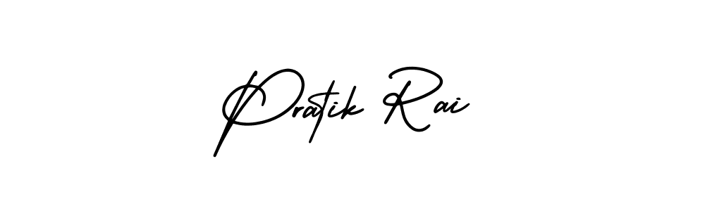 Pratik Rai stylish signature style. Best Handwritten Sign (AmerikaSignatureDemo-Regular) for my name. Handwritten Signature Collection Ideas for my name Pratik Rai. Pratik Rai signature style 3 images and pictures png