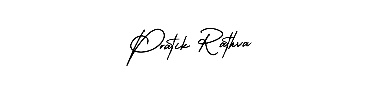 Create a beautiful signature design for name Pratik Rathva. With this signature (AmerikaSignatureDemo-Regular) fonts, you can make a handwritten signature for free. Pratik Rathva signature style 3 images and pictures png
