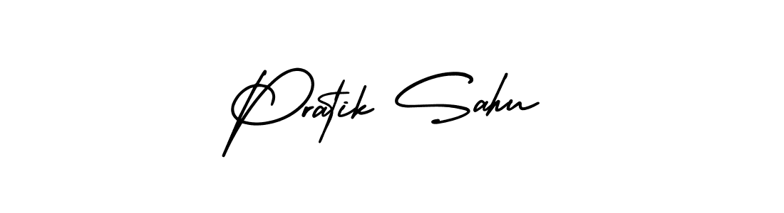 AmerikaSignatureDemo-Regular is a professional signature style that is perfect for those who want to add a touch of class to their signature. It is also a great choice for those who want to make their signature more unique. Get Pratik Sahu name to fancy signature for free. Pratik Sahu signature style 3 images and pictures png