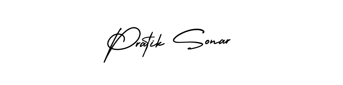 Create a beautiful signature design for name Pratik Sonar. With this signature (AmerikaSignatureDemo-Regular) fonts, you can make a handwritten signature for free. Pratik Sonar signature style 3 images and pictures png