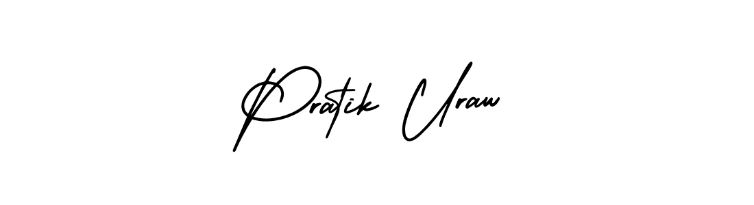 if you are searching for the best signature style for your name Pratik Uraw. so please give up your signature search. here we have designed multiple signature styles  using AmerikaSignatureDemo-Regular. Pratik Uraw signature style 3 images and pictures png