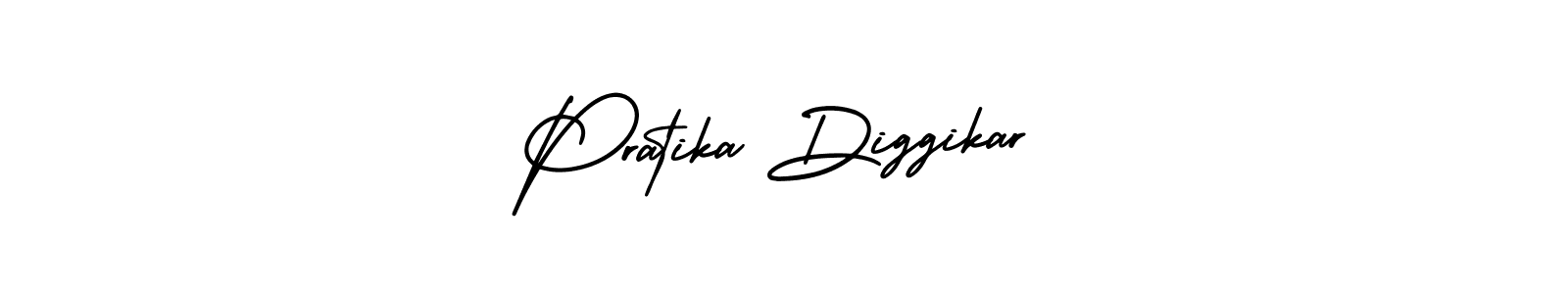 Also You can easily find your signature by using the search form. We will create Pratika Diggikar name handwritten signature images for you free of cost using AmerikaSignatureDemo-Regular sign style. Pratika Diggikar signature style 3 images and pictures png