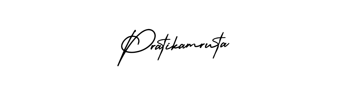 It looks lik you need a new signature style for name Pratikamruta. Design unique handwritten (AmerikaSignatureDemo-Regular) signature with our free signature maker in just a few clicks. Pratikamruta signature style 3 images and pictures png