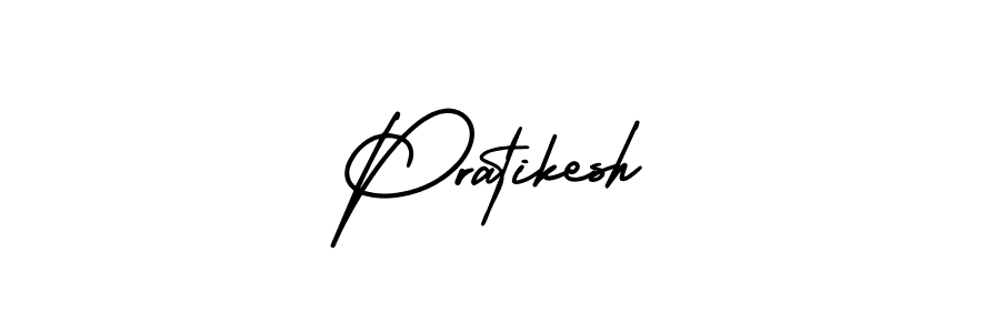 Pratikesh stylish signature style. Best Handwritten Sign (AmerikaSignatureDemo-Regular) for my name. Handwritten Signature Collection Ideas for my name Pratikesh. Pratikesh signature style 3 images and pictures png