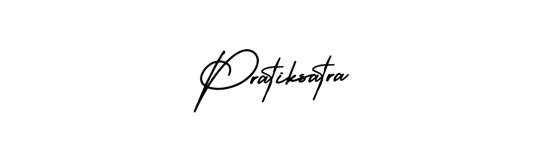 How to make Pratiksatra name signature. Use AmerikaSignatureDemo-Regular style for creating short signs online. This is the latest handwritten sign. Pratiksatra signature style 3 images and pictures png