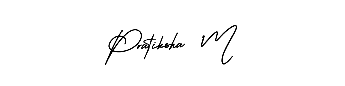 AmerikaSignatureDemo-Regular is a professional signature style that is perfect for those who want to add a touch of class to their signature. It is also a great choice for those who want to make their signature more unique. Get Pratiksha  M name to fancy signature for free. Pratiksha  M signature style 3 images and pictures png