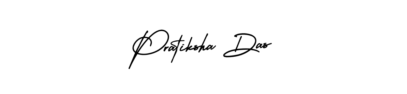 You should practise on your own different ways (AmerikaSignatureDemo-Regular) to write your name (Pratiksha Das) in signature. don't let someone else do it for you. Pratiksha Das signature style 3 images and pictures png