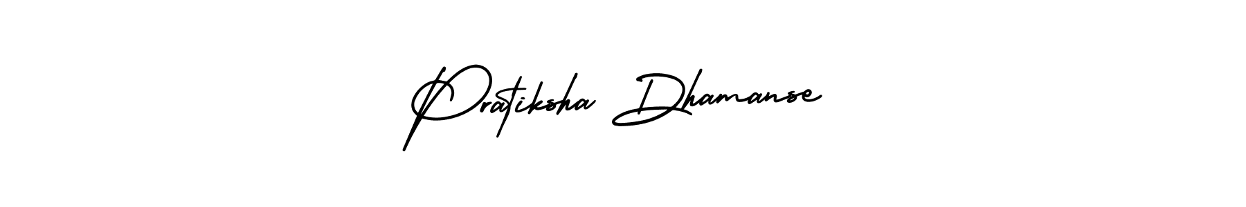 It looks lik you need a new signature style for name Pratiksha Dhamanse. Design unique handwritten (AmerikaSignatureDemo-Regular) signature with our free signature maker in just a few clicks. Pratiksha Dhamanse signature style 3 images and pictures png