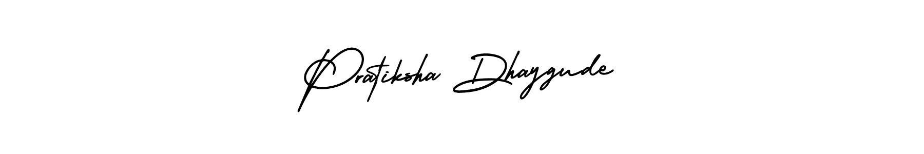 Use a signature maker to create a handwritten signature online. With this signature software, you can design (AmerikaSignatureDemo-Regular) your own signature for name Pratiksha Dhaygude. Pratiksha Dhaygude signature style 3 images and pictures png