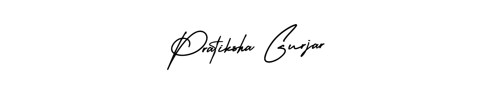 How to make Pratiksha Gurjar name signature. Use AmerikaSignatureDemo-Regular style for creating short signs online. This is the latest handwritten sign. Pratiksha Gurjar signature style 3 images and pictures png