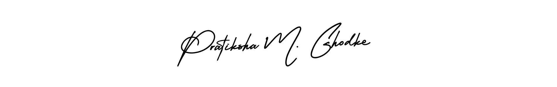 Make a short Pratiksha M. Ghodke signature style. Manage your documents anywhere anytime using AmerikaSignatureDemo-Regular. Create and add eSignatures, submit forms, share and send files easily. Pratiksha M. Ghodke signature style 3 images and pictures png