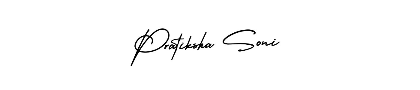 Make a short Pratiksha Soni signature style. Manage your documents anywhere anytime using AmerikaSignatureDemo-Regular. Create and add eSignatures, submit forms, share and send files easily. Pratiksha Soni signature style 3 images and pictures png