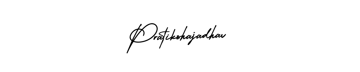 How to make Pratikshajadhav name signature. Use AmerikaSignatureDemo-Regular style for creating short signs online. This is the latest handwritten sign. Pratikshajadhav signature style 3 images and pictures png