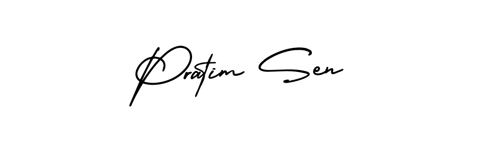 Create a beautiful signature design for name Pratim Sen. With this signature (AmerikaSignatureDemo-Regular) fonts, you can make a handwritten signature for free. Pratim Sen signature style 3 images and pictures png