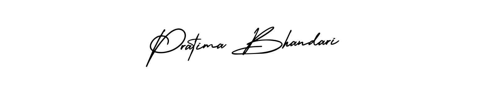 How to make Pratima Bhandari signature? AmerikaSignatureDemo-Regular is a professional autograph style. Create handwritten signature for Pratima Bhandari name. Pratima Bhandari signature style 3 images and pictures png