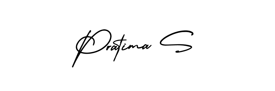 It looks lik you need a new signature style for name Pratima S. Design unique handwritten (AmerikaSignatureDemo-Regular) signature with our free signature maker in just a few clicks. Pratima S signature style 3 images and pictures png