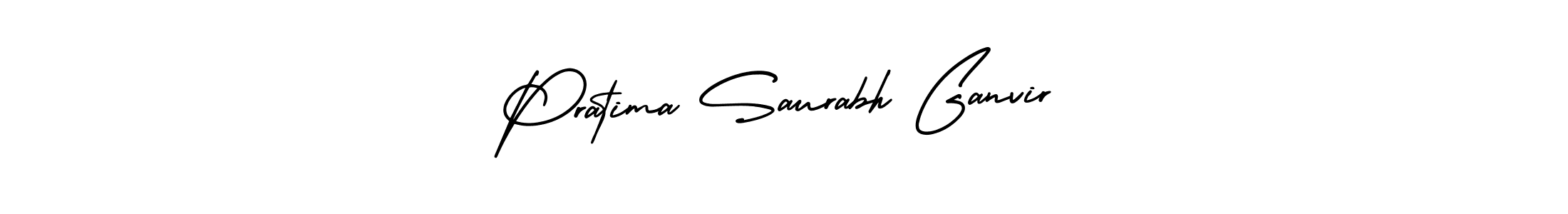 Design your own signature with our free online signature maker. With this signature software, you can create a handwritten (AmerikaSignatureDemo-Regular) signature for name Pratima Saurabh Ganvir. Pratima Saurabh Ganvir signature style 3 images and pictures png