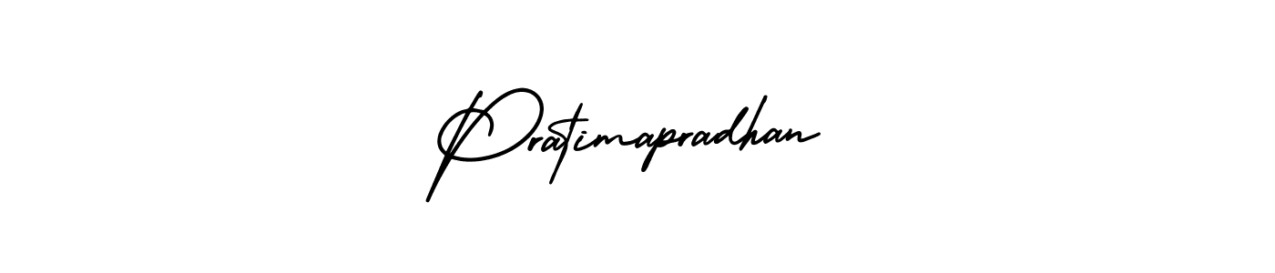 The best way (AmerikaSignatureDemo-Regular) to make a short signature is to pick only two or three words in your name. The name Pratimapradhan include a total of six letters. For converting this name. Pratimapradhan signature style 3 images and pictures png