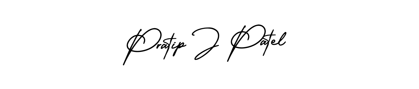 Best and Professional Signature Style for Pratip J Patel. AmerikaSignatureDemo-Regular Best Signature Style Collection. Pratip J Patel signature style 3 images and pictures png