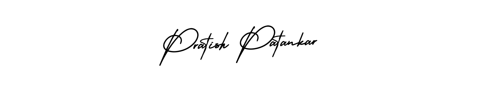 How to make Pratish Patankar signature? AmerikaSignatureDemo-Regular is a professional autograph style. Create handwritten signature for Pratish Patankar name. Pratish Patankar signature style 3 images and pictures png