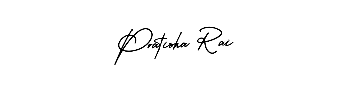 AmerikaSignatureDemo-Regular is a professional signature style that is perfect for those who want to add a touch of class to their signature. It is also a great choice for those who want to make their signature more unique. Get Pratisha Rai name to fancy signature for free. Pratisha Rai signature style 3 images and pictures png
