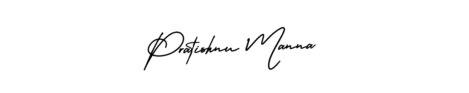 How to make Pratishnu Manna signature? AmerikaSignatureDemo-Regular is a professional autograph style. Create handwritten signature for Pratishnu Manna name. Pratishnu Manna signature style 3 images and pictures png