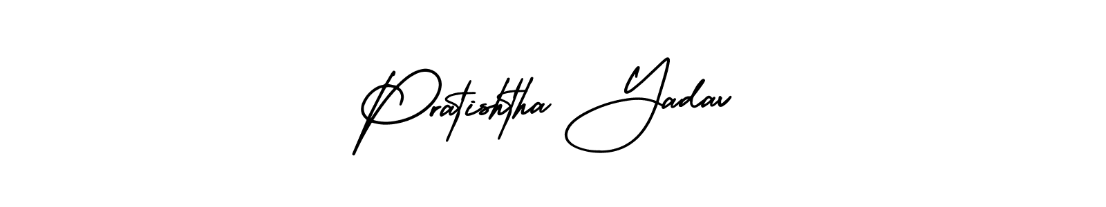 How to Draw Pratishtha Yadav signature style? AmerikaSignatureDemo-Regular is a latest design signature styles for name Pratishtha Yadav. Pratishtha Yadav signature style 3 images and pictures png