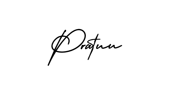 How to make Pratuu signature? AmerikaSignatureDemo-Regular is a professional autograph style. Create handwritten signature for Pratuu name. Pratuu signature style 3 images and pictures png