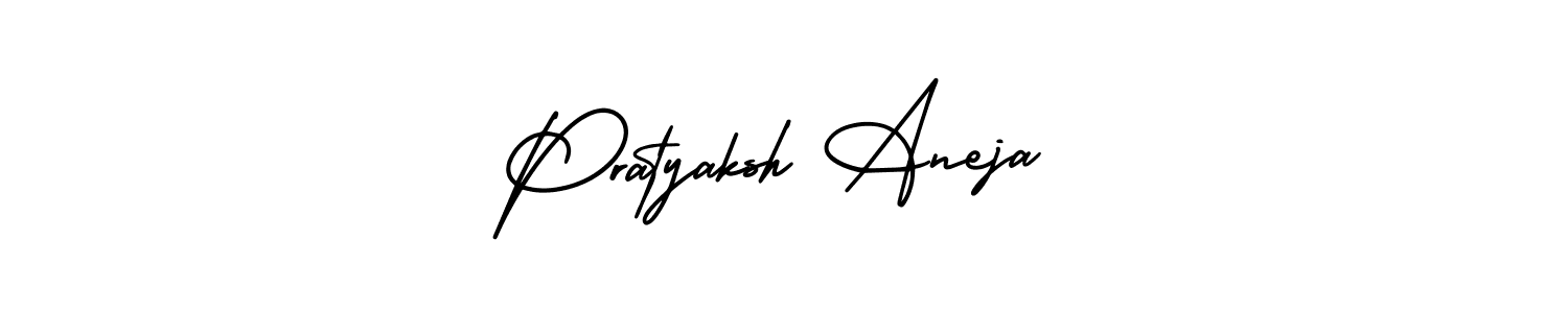 AmerikaSignatureDemo-Regular is a professional signature style that is perfect for those who want to add a touch of class to their signature. It is also a great choice for those who want to make their signature more unique. Get Pratyaksh Aneja name to fancy signature for free. Pratyaksh Aneja signature style 3 images and pictures png