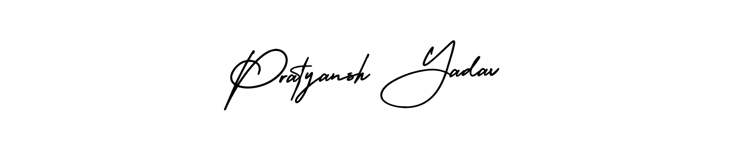 How to make Pratyansh Yadav signature? AmerikaSignatureDemo-Regular is a professional autograph style. Create handwritten signature for Pratyansh Yadav name. Pratyansh Yadav signature style 3 images and pictures png