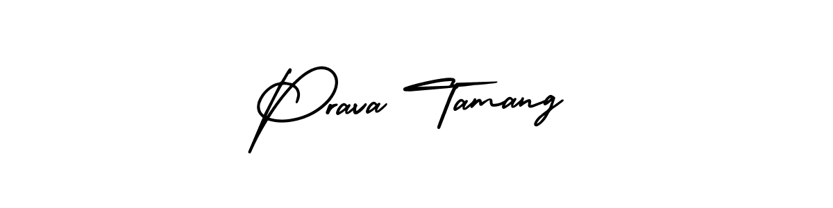 AmerikaSignatureDemo-Regular is a professional signature style that is perfect for those who want to add a touch of class to their signature. It is also a great choice for those who want to make their signature more unique. Get Prava Tamang name to fancy signature for free. Prava Tamang signature style 3 images and pictures png