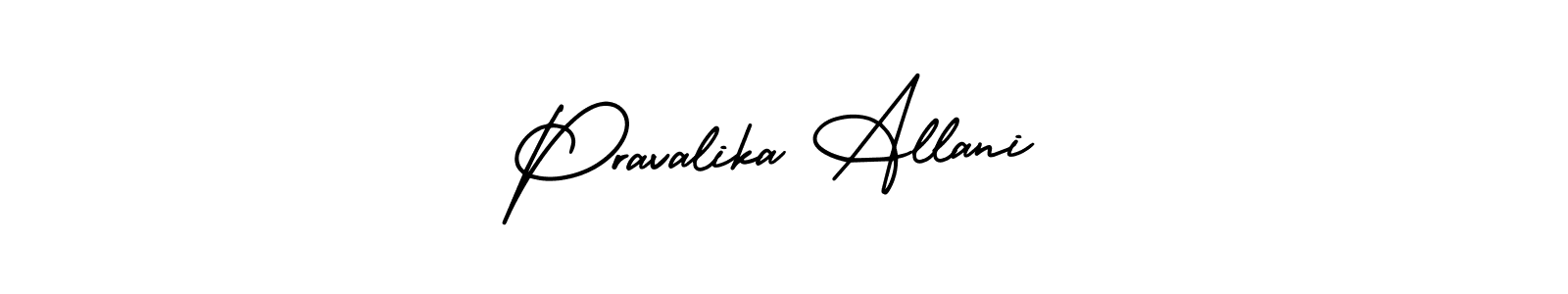 Best and Professional Signature Style for Pravalika Allani. AmerikaSignatureDemo-Regular Best Signature Style Collection. Pravalika Allani signature style 3 images and pictures png