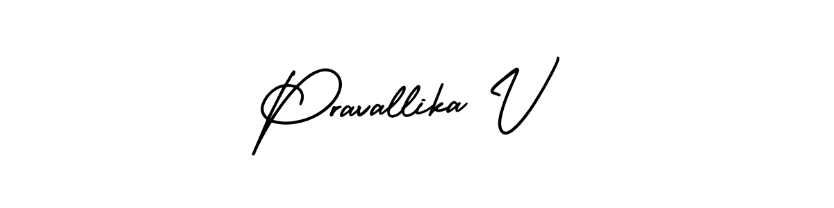 How to make Pravallika V signature? AmerikaSignatureDemo-Regular is a professional autograph style. Create handwritten signature for Pravallika V name. Pravallika V signature style 3 images and pictures png